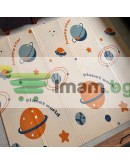 Двулицево топлоизолиращо килимче за игра космос 180x200см